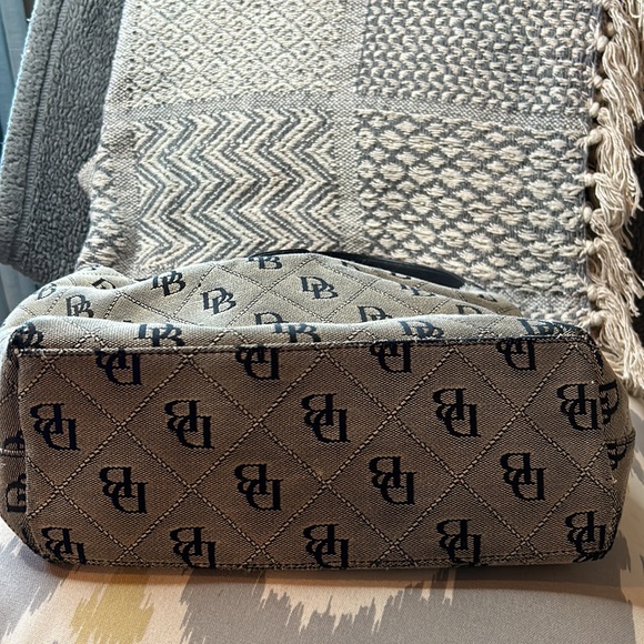 DOONEY & BOURKE Signature Print Black & Tan Satchel Bag~please read! - Picture 12 of 16